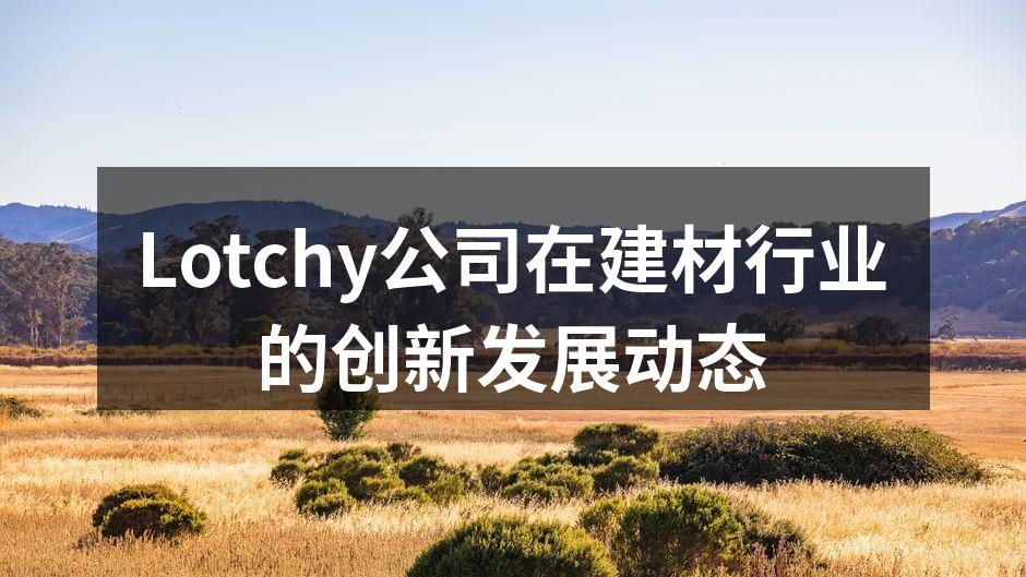 Lotchy公司在建材行业的创新发展动态